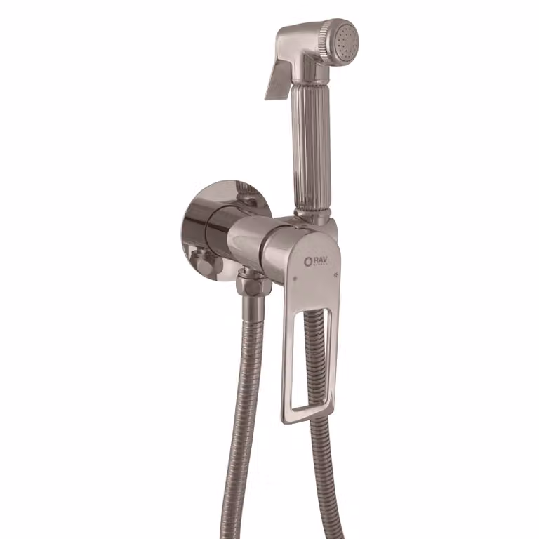 Slezák-RAV Miscelatore per bidet da incasso NIL - grigio metallo - lucido, Colore: GRIGIO METALLICO - lucido, Finitura superficiale: PVD