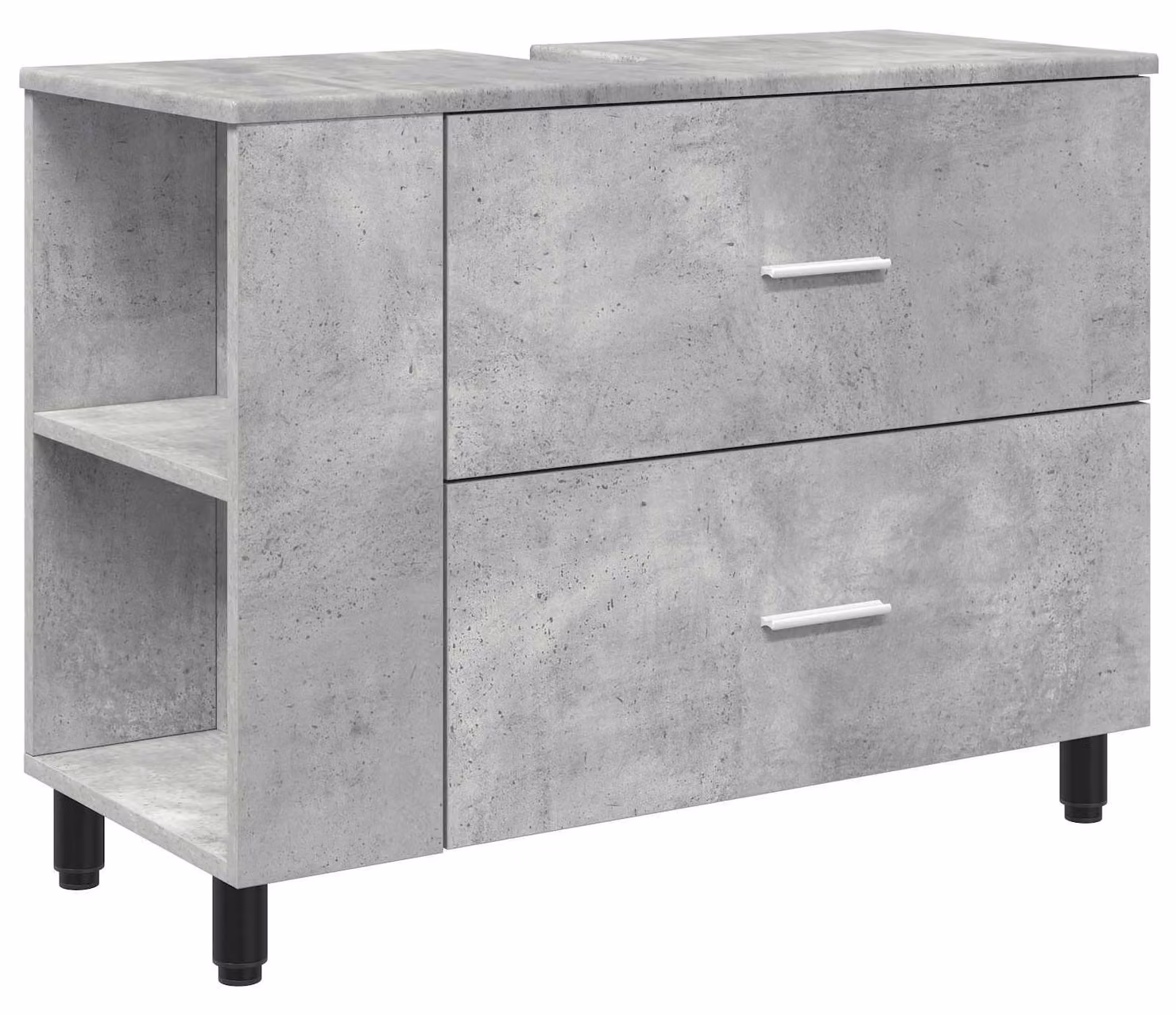 Mobiletto da bagno Grigio Cemento 80 x 35 x 60 cm