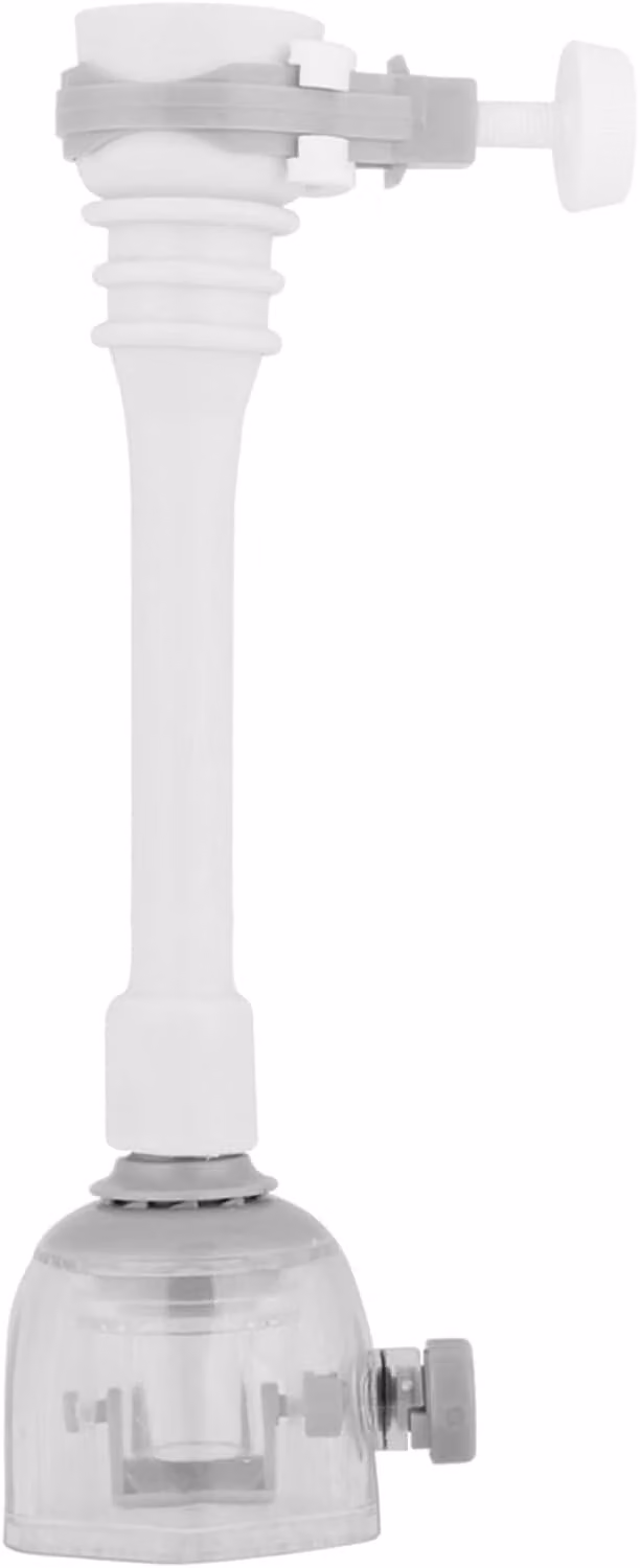 Prolunga per rubinetto - Accessorio per rubinetto da cucina - Riduttore di flusso per rubinetto, tubo grigio, 18 cm