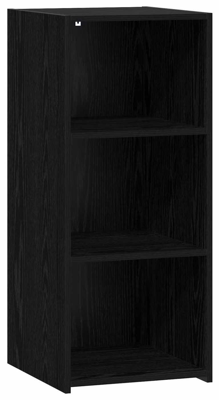 Mobile contenitore in legno impiallacciato di quercia scura, dimensioni 40 x 41 x 93 cm