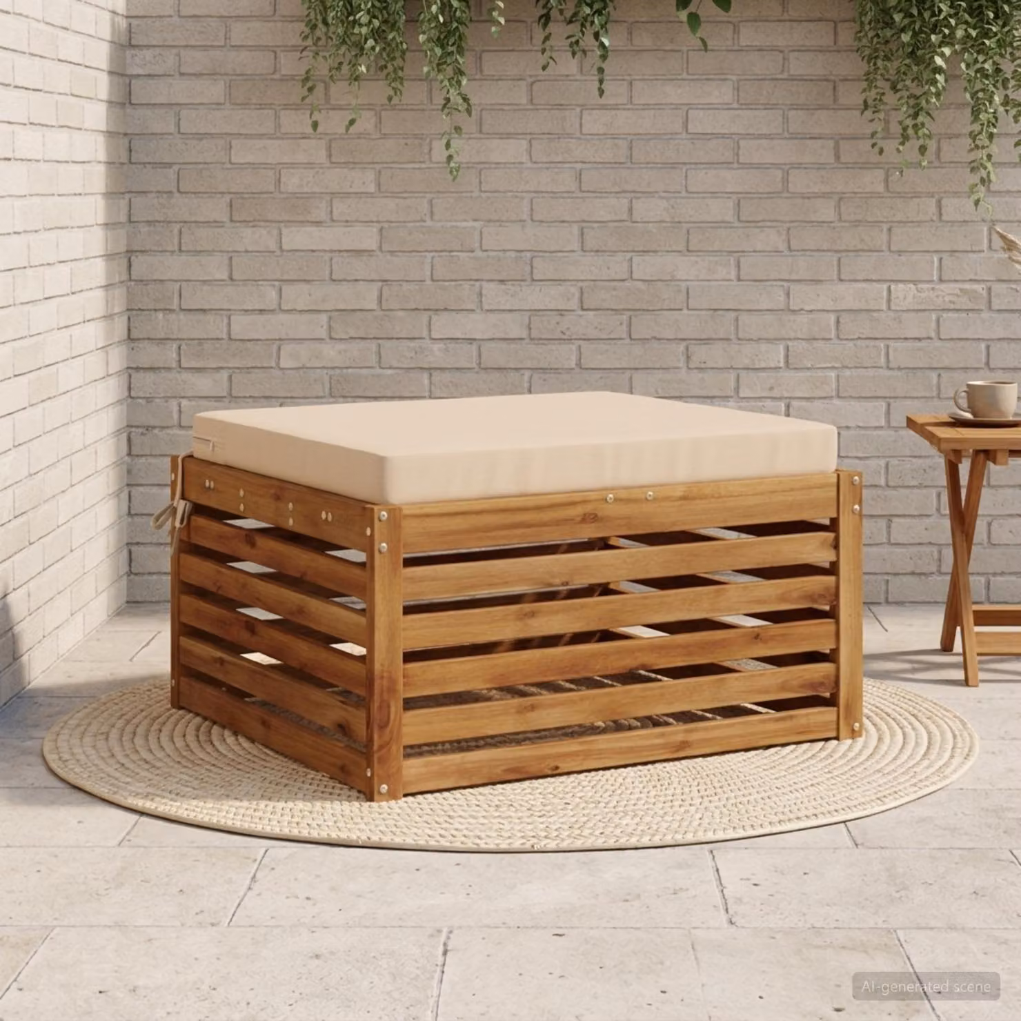 Cuscino per sedia vidaXL SOEST in poliestere con rivestimento rimovibile, beige