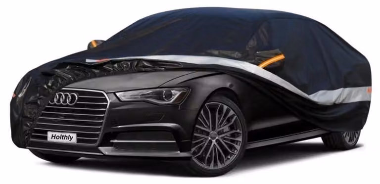 Copertura protettiva per auto, compatibile con Audi A6 (2004-2024), multistrato (10 strati), impermeabile, traspirante, con protezione UV, colore nero