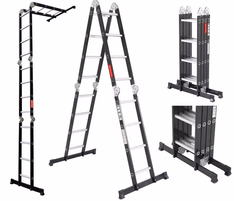 Scala a pioli | Modello: 4x4 | Portata: 125 kg | Altezza massima di lavoro: 534 cm | Pieghevole