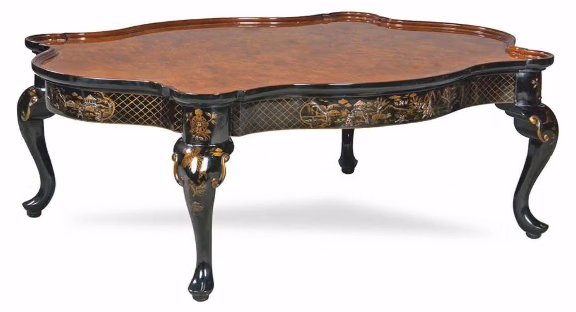 Casa Padrino Tavolino barocco marrone/nero/oro - Mobili barocchi in stile cinese