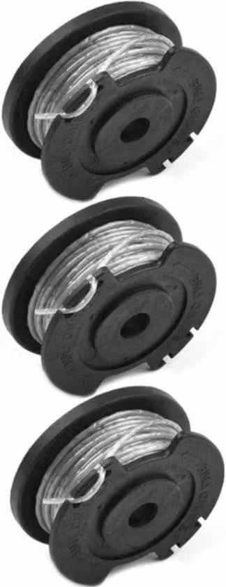 Set da 3 bobine e filo di ricambio per decespugliatori da 18 V con lama da 23-26 pollici