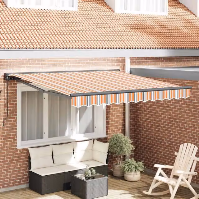 Struttura della tenda-Telaio per tenda da sole Blu e Arancione 350 x 250 cm