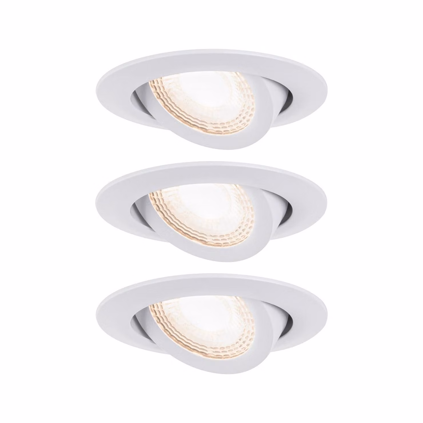 Paulmann, faretti orientabili da incasso, 1 lampadina, LED, 4,8 W, 3000 K, bianco