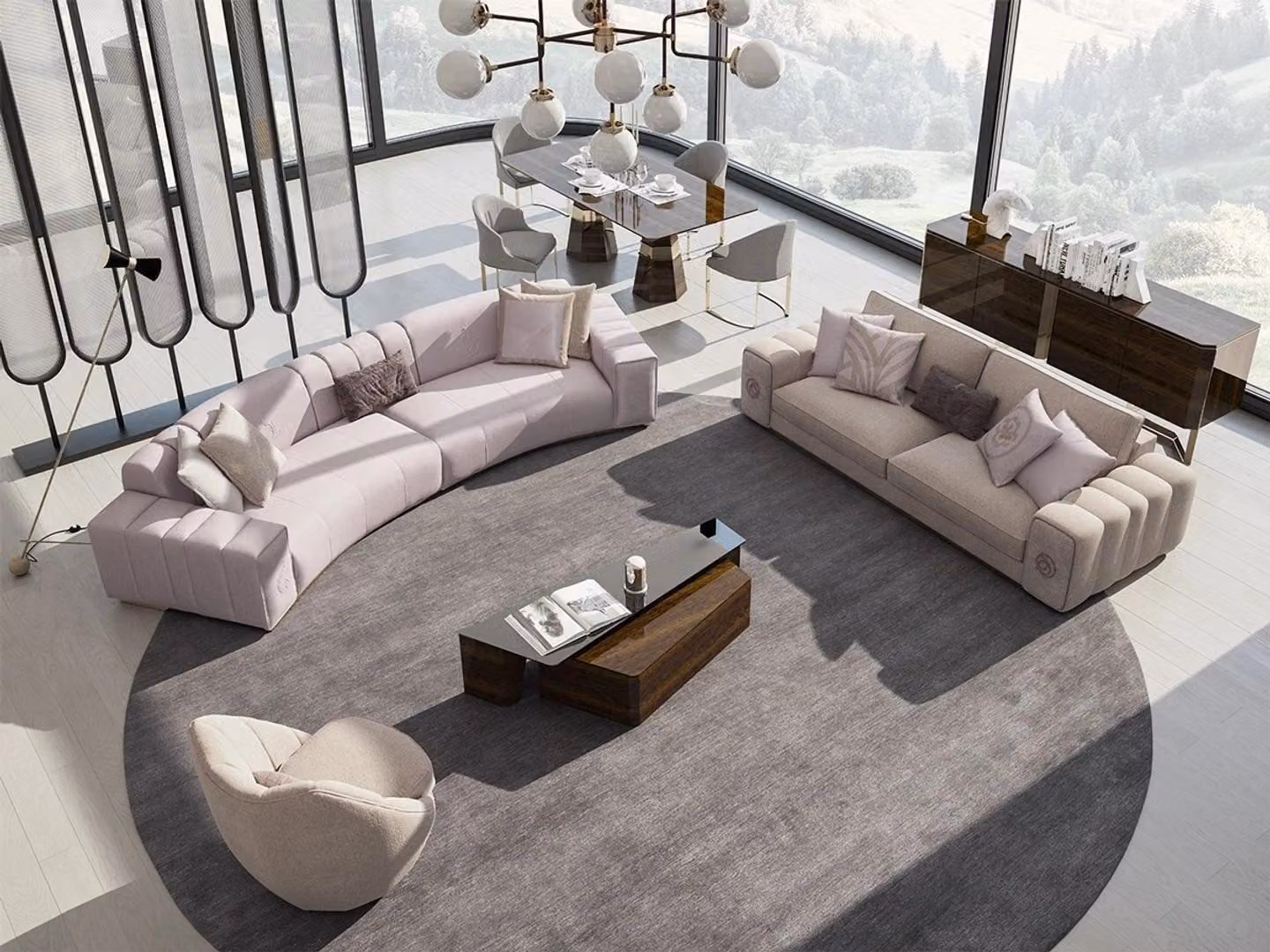 Sofa Garnitur 4tlg Sechssitzer Dreisitzer Sofa Couchen Wohnzimmer Sessel