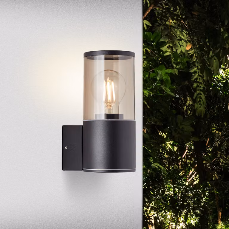 BRILLANTE applique da esterno Sergioro | luce decorativa da esterno | antracite | 1x E27 max. 20 W | IP44