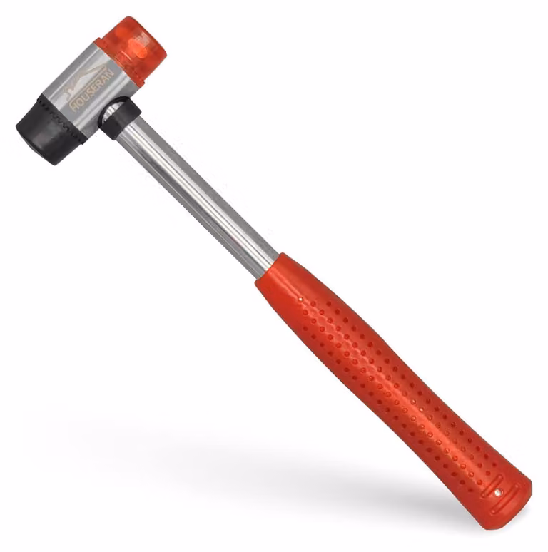 Martello in gomma da 25 mm, a doppia testa, con manico ergonomico antiscivolo, ideale per lavori fai-da-te e lavorazione del legno