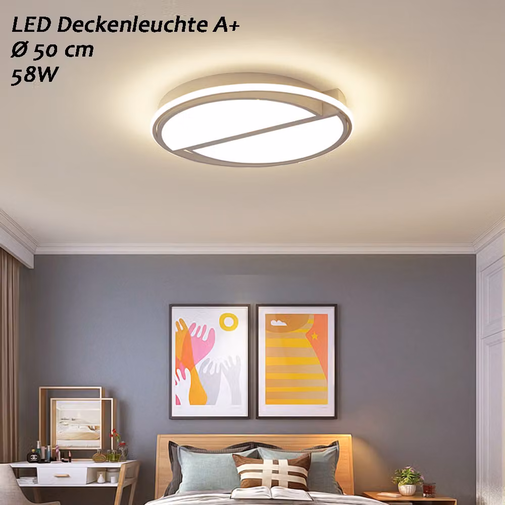 Plafoniera LED 8990 50×50×10 cm - colore della luce/luminosità regolabile tramite interruttore a parete, cornice 4500 K bianco freddo, efficienza energetica A+