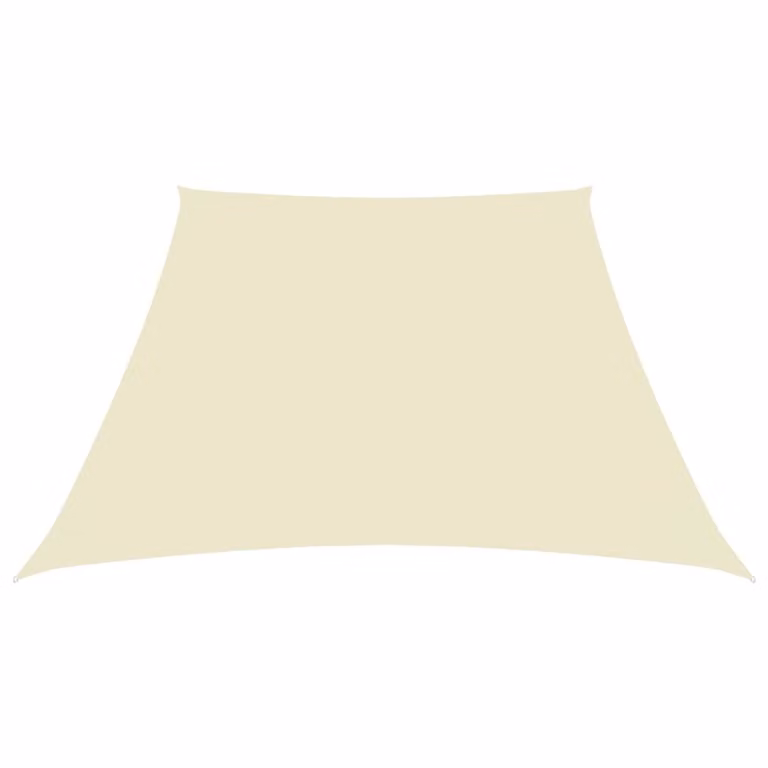 vidaXL Tenda da sole in tessuto Oxford trapezoidale 2/4x3 m bianco crema