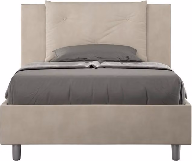 Letto 1 Piazza e Mezzo 120x200 cm Senza Rete Appia Sabbia