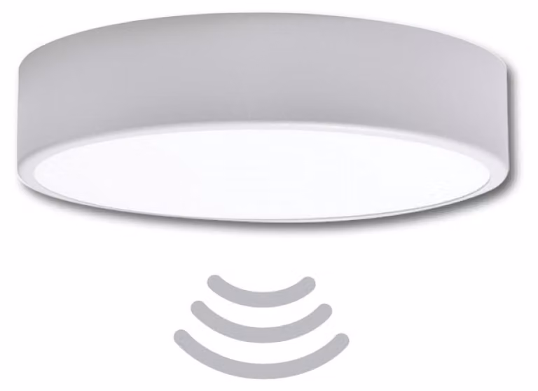 TEMAR Lampada da soffitto 00172 CLEO 400 + sensore HF IP54 SR argento opaco 3xE27