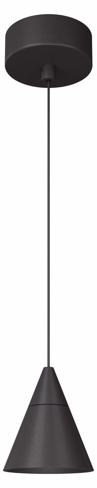 Lampada a Sospensione Zoe Surface Beneito & Faure 7W 38° 3000K Nero Opaco - Design Conico LED CRI90 UGR