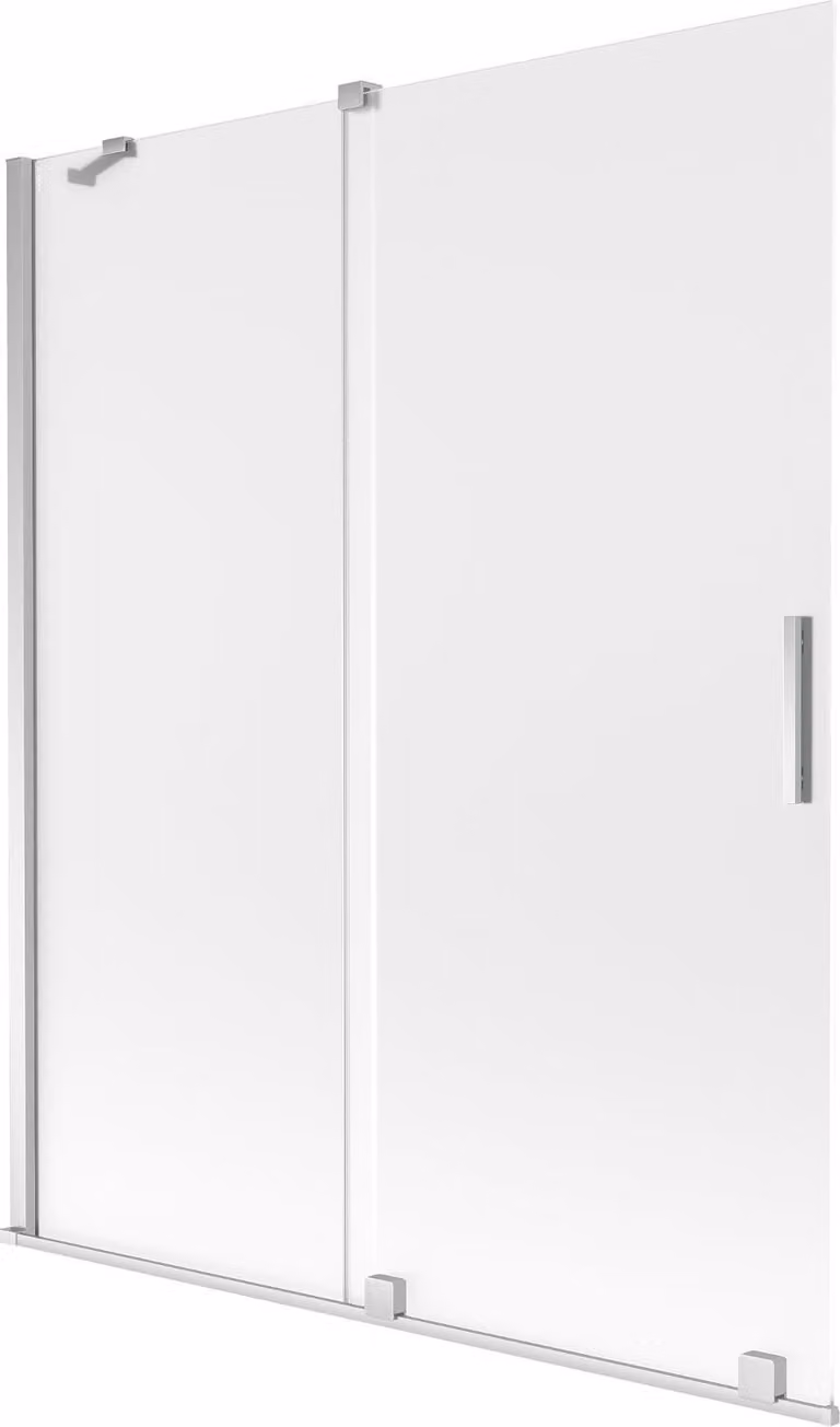 Mexen Velar paratia per vasca da bagno a 2 ante scorrevoli 140 x 150 cm, smerigliato, cromo - 896-140-000-31-01