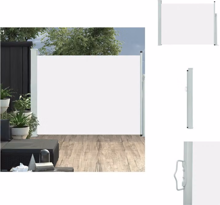 vidaXL Tenda laterale estensibile 140×500 cm crema - Ombrelloni e tende da sole