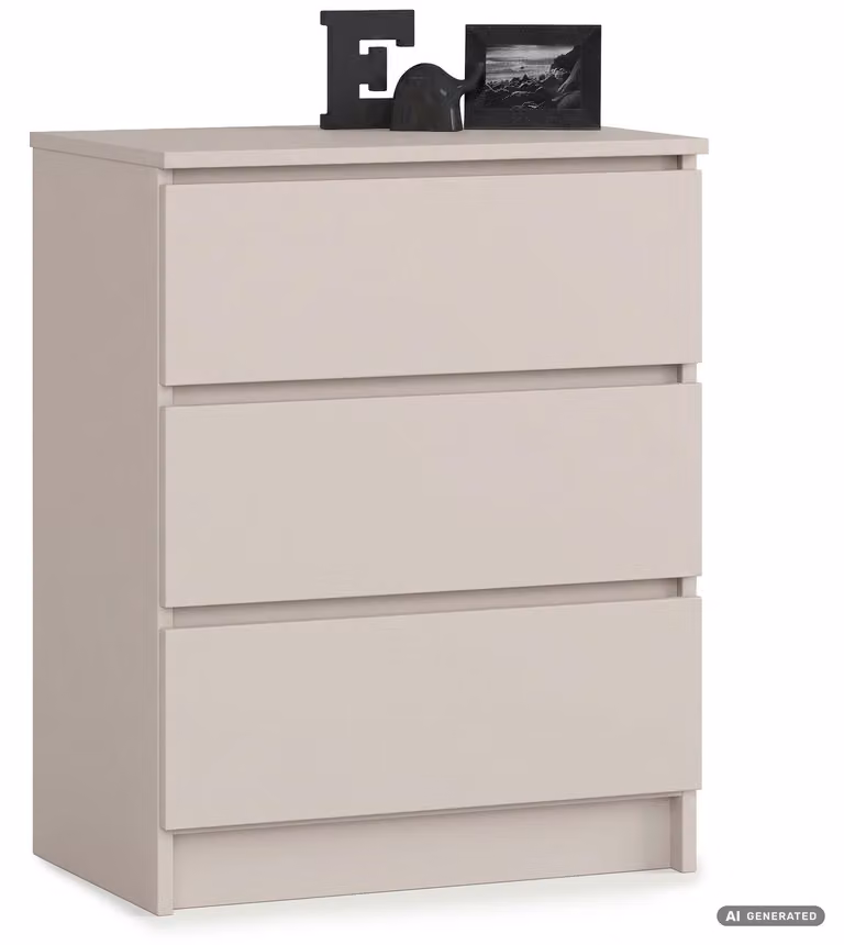 Comò K60 Cashmere 60 cm 3 cassetti 60x40x77 cm