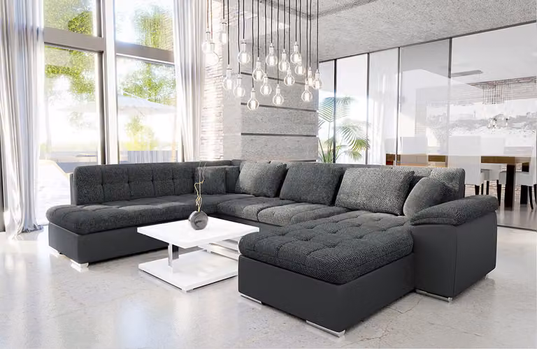 MIRJAN24 Divano angolare Niko Bis, box letto e funzione letto, divano del produttore, zona giorno, suite imbottita (Soft 020 + Majorka 03, lato: destra)
