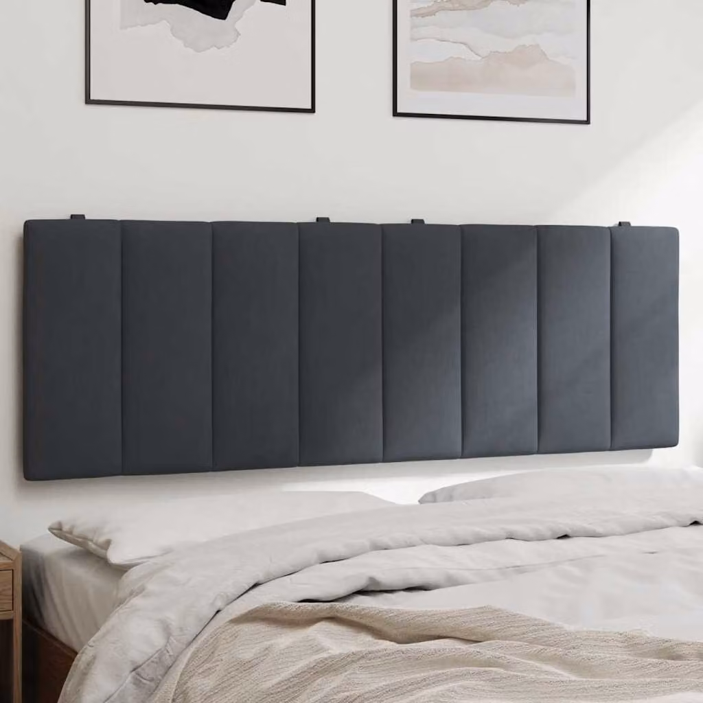 vidaXL Cuscino Testiera Hanko Grigio in Velluto L: 140 cm