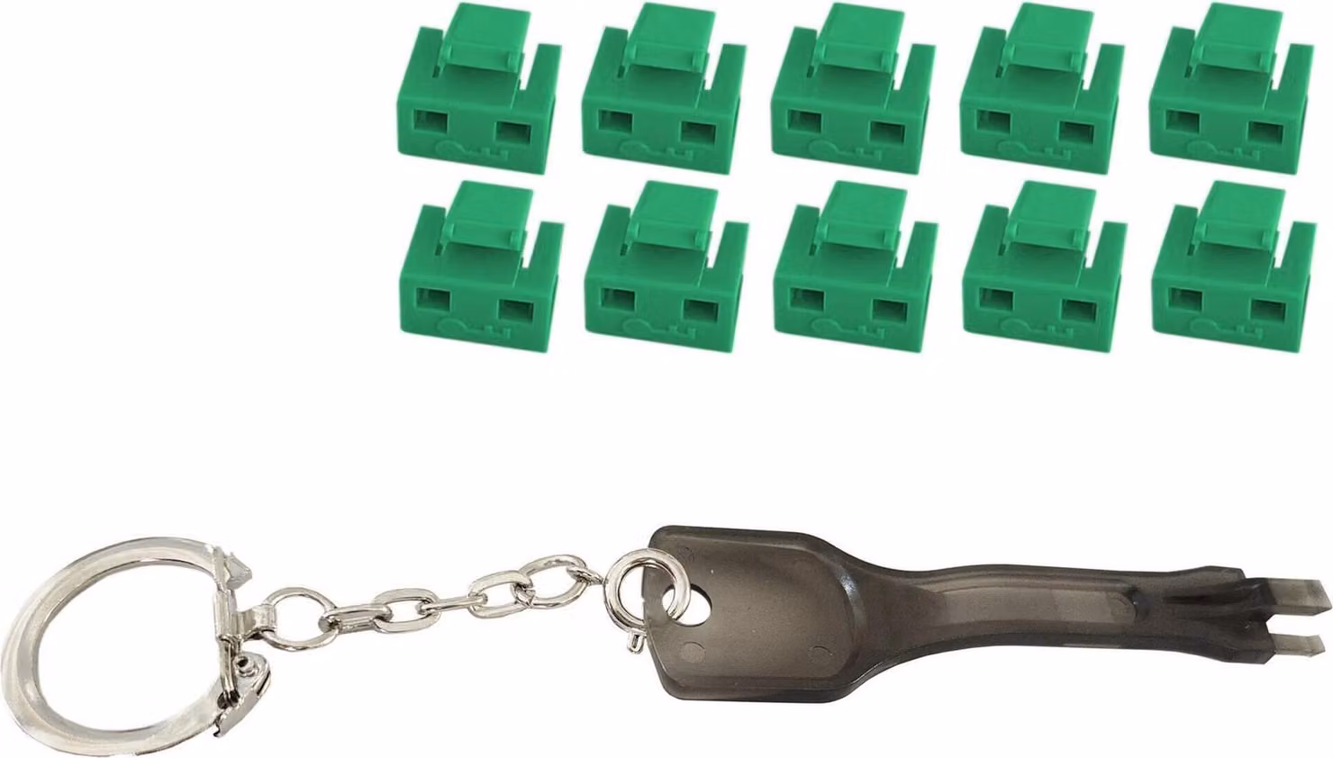 shiverpeaks BS08-01031 shiverpeaks Blocco per porta RJ45 con chiave, verde