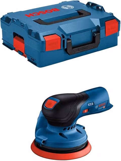 Levigatrice roto-orbitale Bosch GEX 12V-125 blu con L-Boxx 136