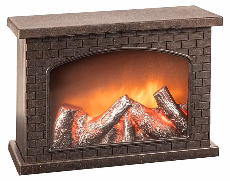 Camino elettrico a LED dall'aspetto suggestivo - Effetto fiamma realistico - Dimensioni: 28 x 11,8 x 19,8 cm - Materiali: polipropilene e vetro - Accessorio d'arredo autonomo