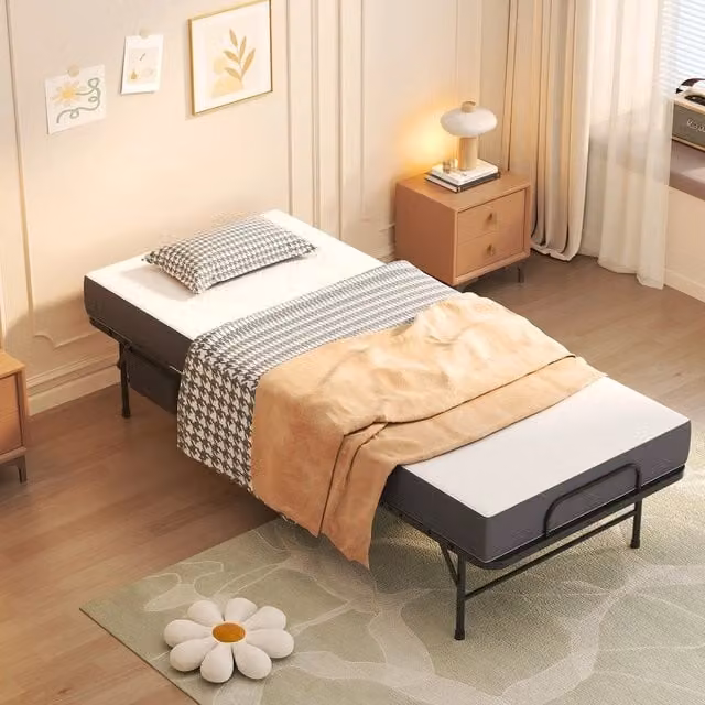 Letto Pieghevole con Materasso in Memory Foam ¨C MINIMAL ¨C Metallo, 78x190