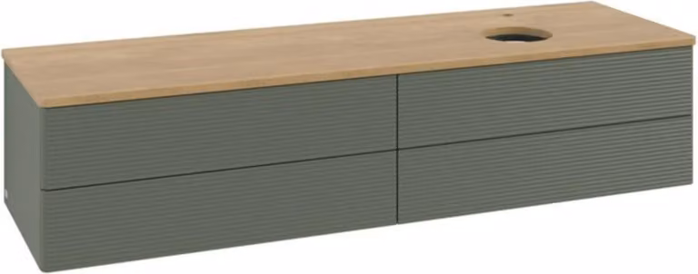 V&B Mobiletto con struttura frontale - illuminazione Antao 160x50cm, HL, WBP hon. Oa, le gre. m Lac