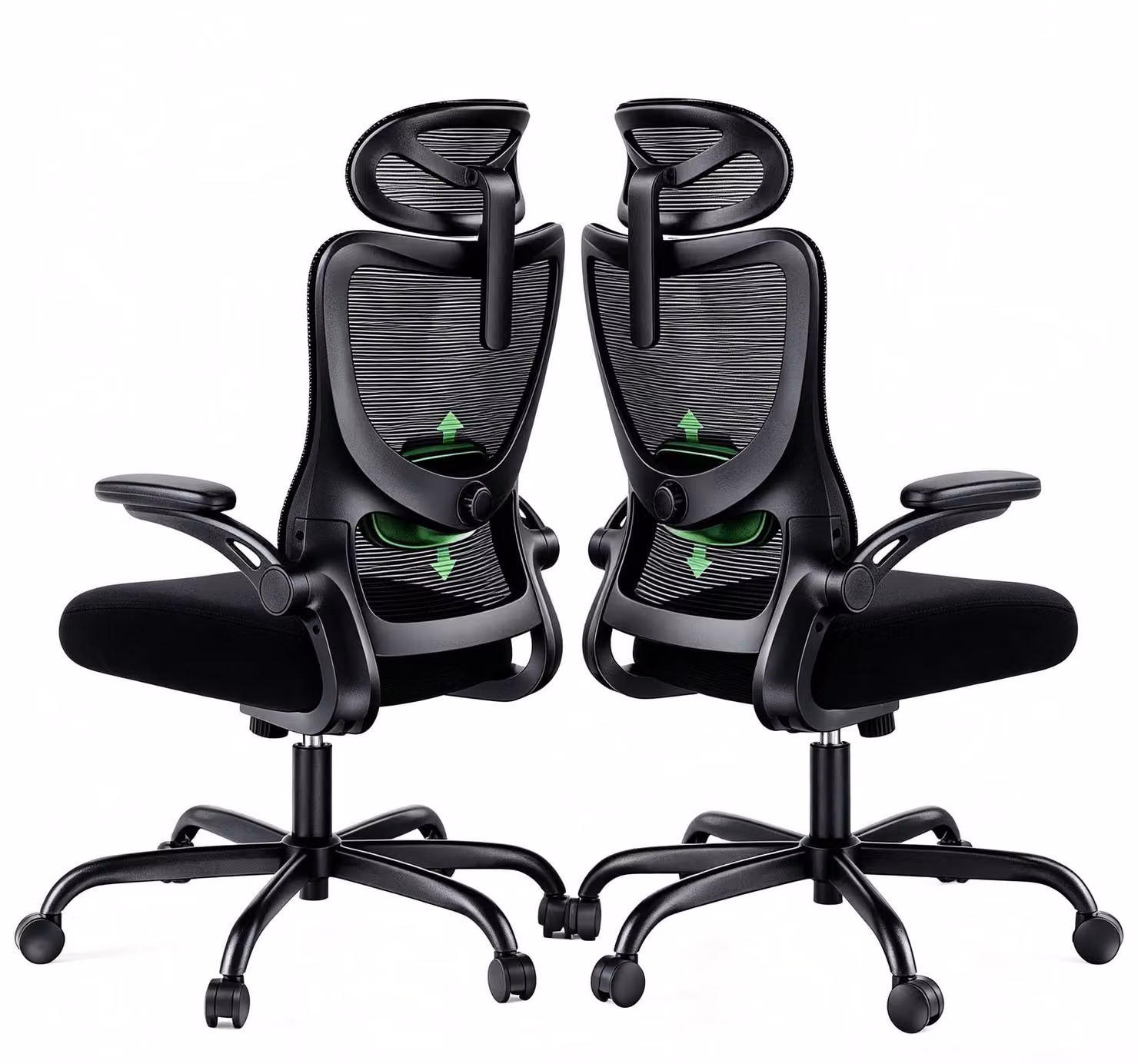 Sedia da ufficio Marsail, ergonomica: sedia da scrivania ergonomica con supporto 2D
