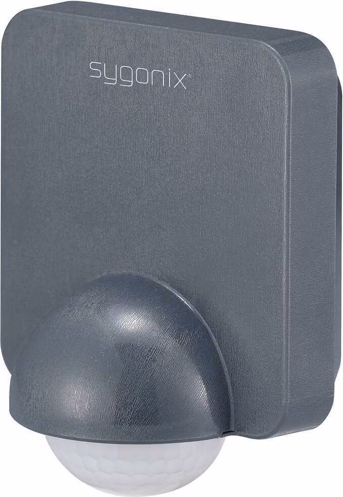 Sygonix SY-5836536 Rilevatore di movimento PIR a parete con relè a 360° Grigio scuro IP54