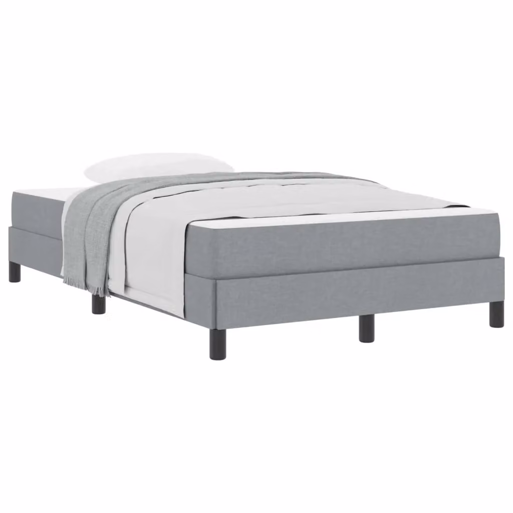 Letto a molle moderno vidaXL in tessuto grigio con molle a tasche L/P/H: 200 x 120 x 45 cm – 2