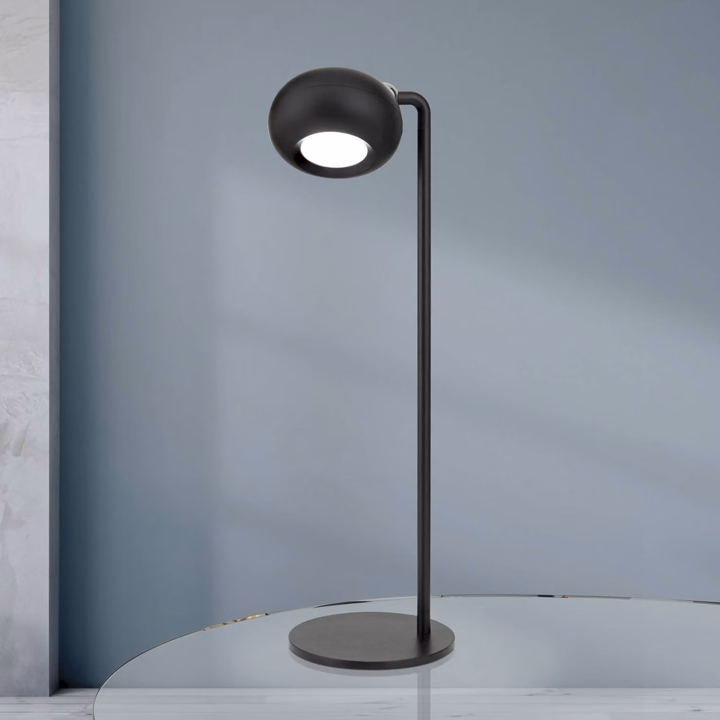 ORION Lampada da tavolo a LED Kerby, dimmerabile, Nero, Soggiorno / Sala da pranzo, Metallo, Moderno, Lampada da tavolo LED