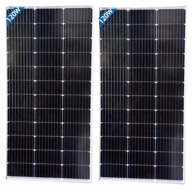 Pannelli solari, alta efficienza, design resistente, 120W, confezione da 2