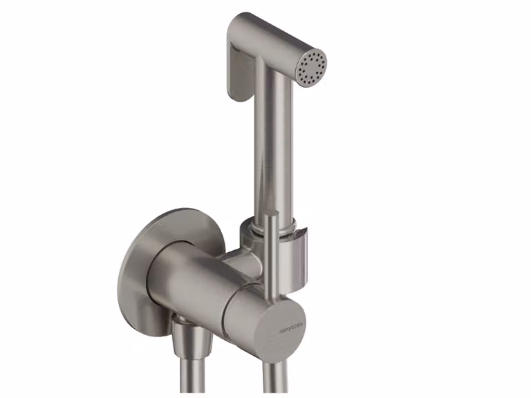 SANYCCES LOOP set doccia bidet con miscelatore, nichel spazzolato