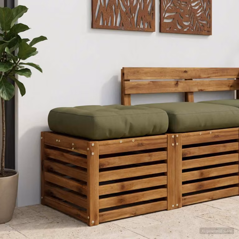 Cuscino per sedia vidaXL VIANEN in poliestere verde con rivestimento rimovibile e lavabile