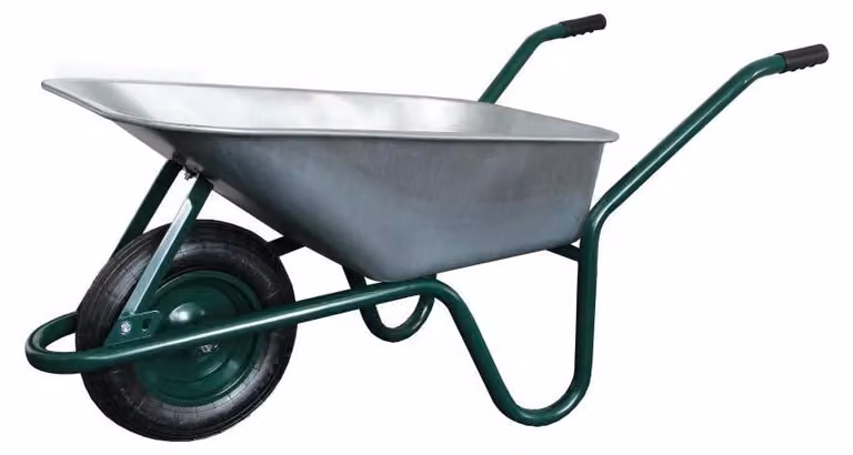 Carriola da giardino con cassone zincato da 85 l