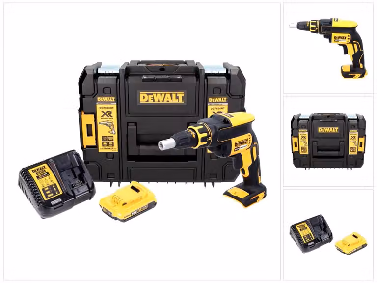 DeWalt DCF 620 D1 18 V Trapano avvitatore per cartongesso in valigetta TSTAK II + 1x Batteria 2,0 Ah + Caricatore
