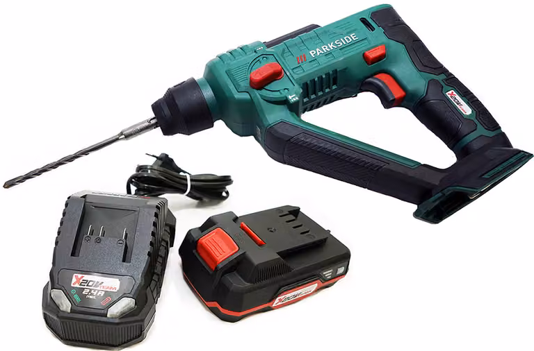 PARKSIDE® Martello perforatore a batteria 20 V / Martello perforatore PABH 20-Li incl. batteria (2 Ah) e caricabatteria (2,4 A)