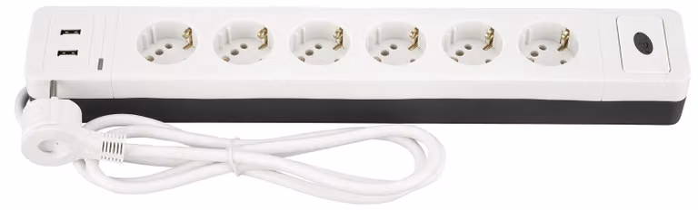 REV Combi Steckdosenleiste 6-fach + 2x USB 1,4m + ÜSS (0015654103)