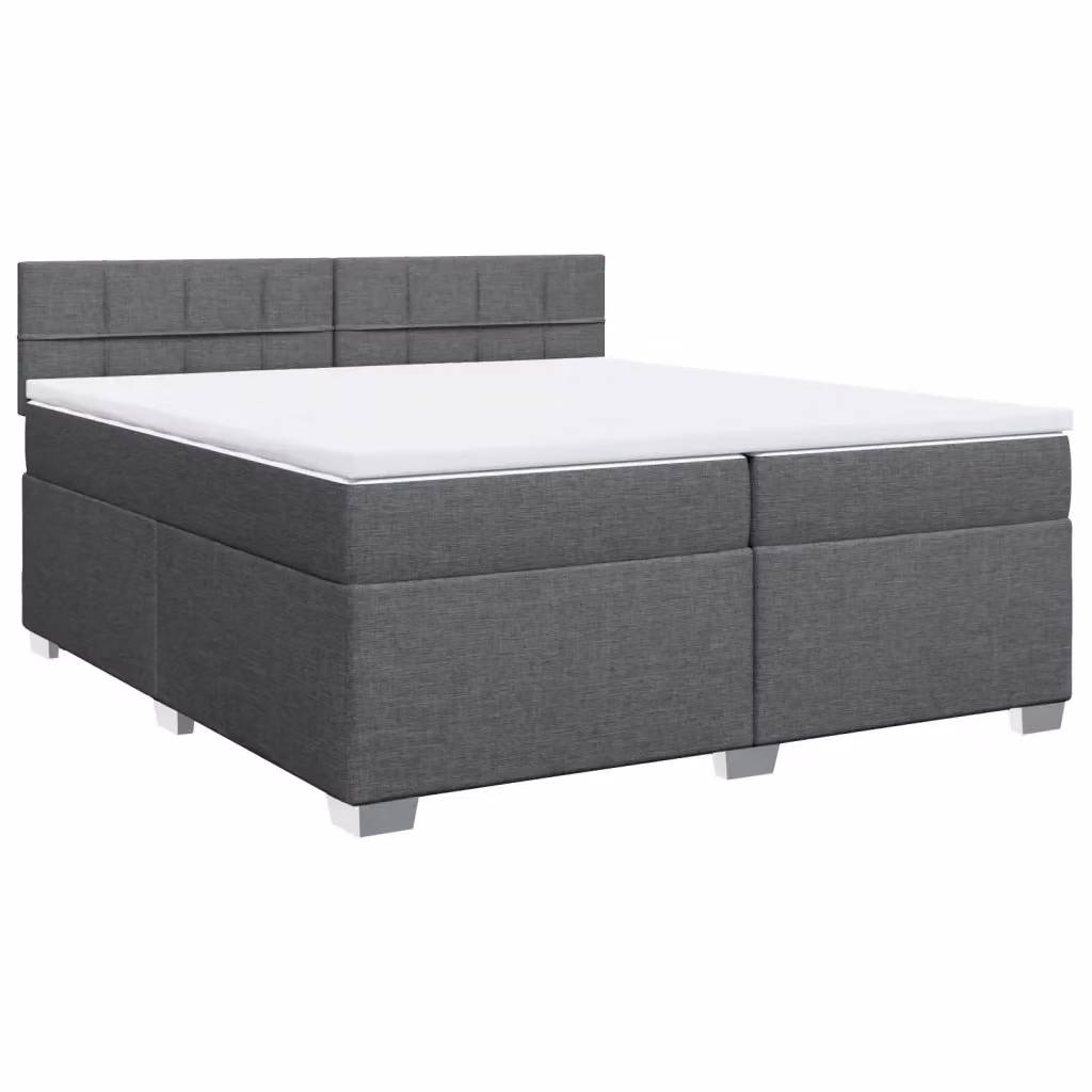 Letto Ibrido con Giroletto a Molle e Materasso vidaXL Grigio e Bianco L/P: 200 x 200 cm – 2