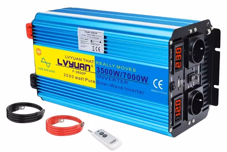 Inverter, conversione efficiente dell'energia, ampia compatibilità, potenza di picco di 7000W, versione per l'Europa, ingresso DC 24V, uscita AC 220V-240V