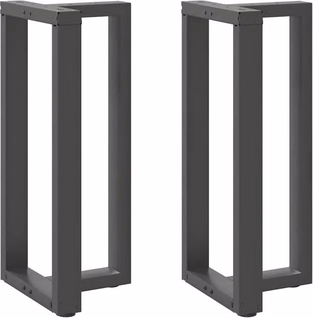 Coppia di gambe per tavolo da bar a forma di T vidaXL in metallo lacciato color antracite L/P/H: 40 x 35 x (90-91) cm