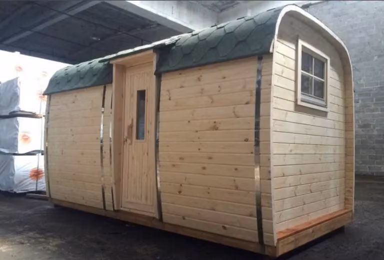 Massivholzsauna Naturholzsauna Holzsauna Außensauna Saunatonne Holzhaus