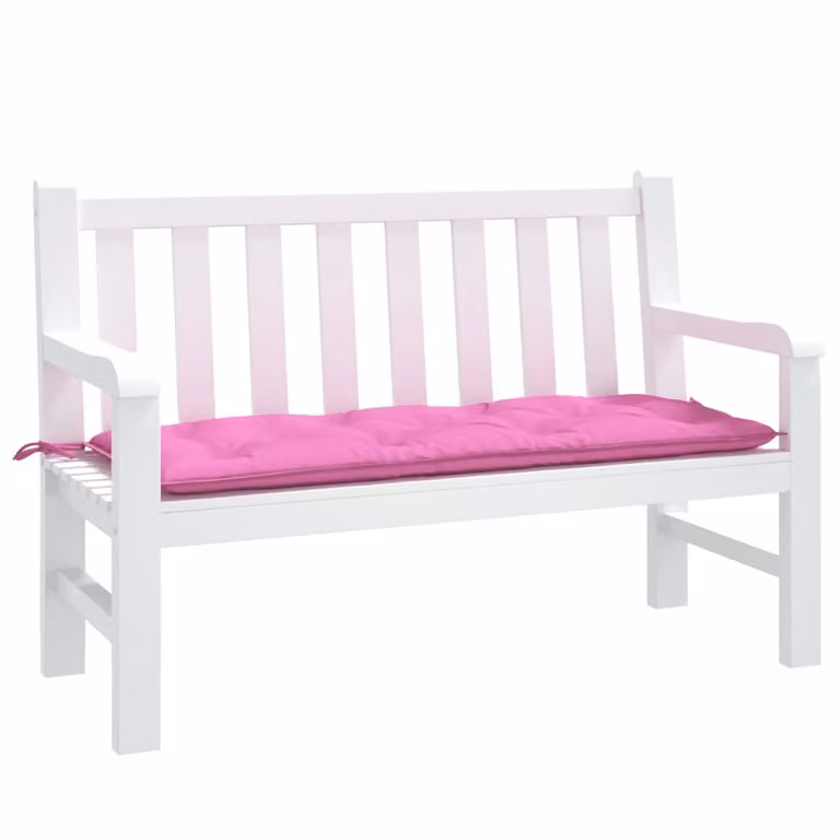 Cuscino per Panca da Giardino Rosa 120x50x7 cm in Tessuto