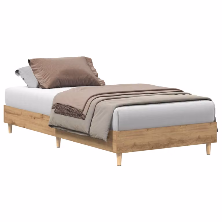 Struttura del letto moderna vidaXL in legno color marrone L 80 x P 200 cm