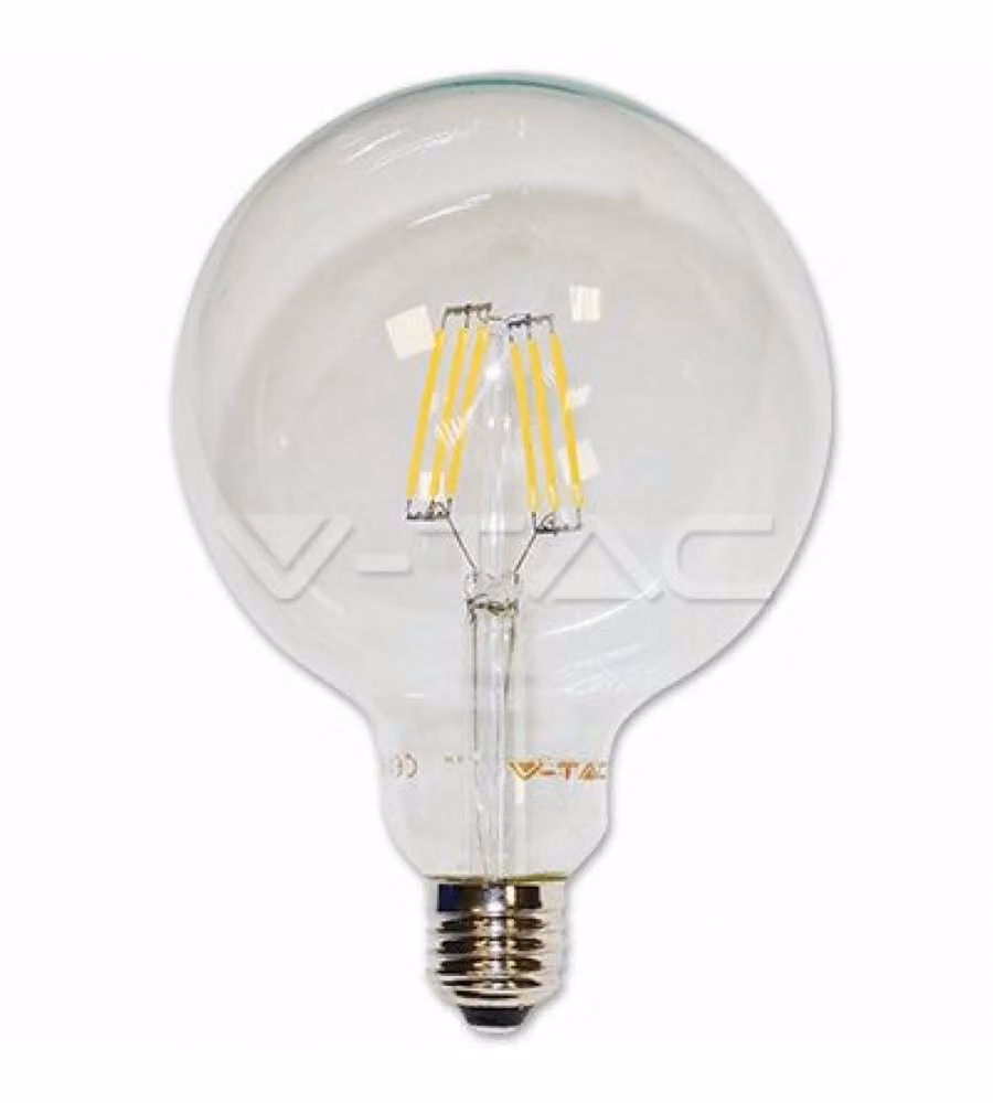 Lampadina LED E27 6W G125 Filamento 3000K