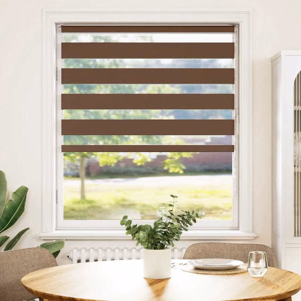 vidaXL Tenda a Rullo Zebra Larghezza Tessuto 90,9 cm Poliestere