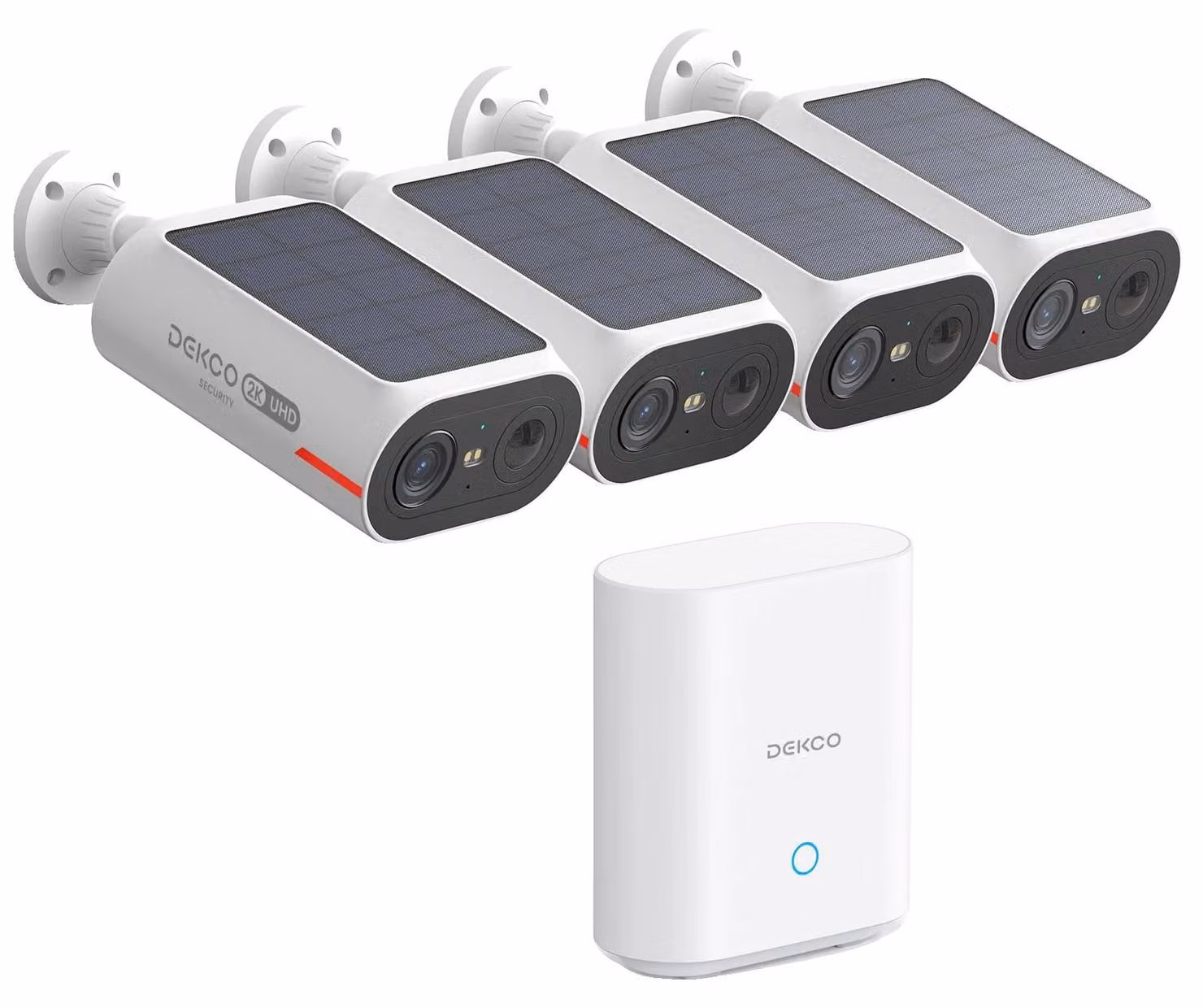 Sistema di videosorveglianza solare, connettività wireless, monitoraggio in tempo reale, beige