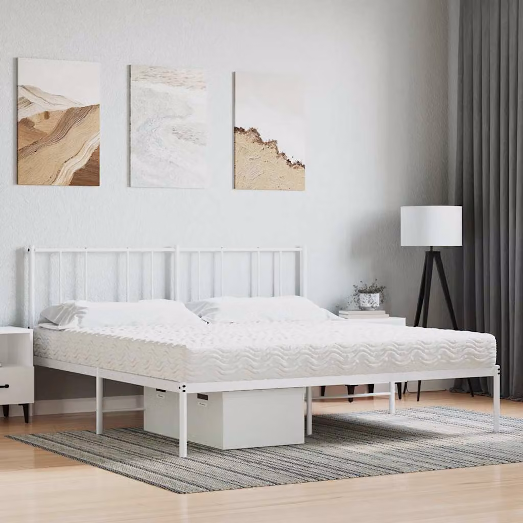 vidaXL Materasso in Schiuma Bianco 160x220 cm Durezza H2 H3